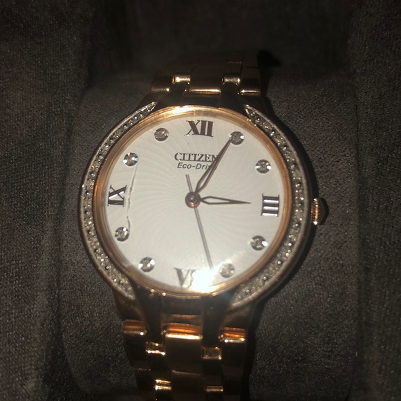 Citizen White Diamond Rose Gold Tone Watch - Picture 3 of 5